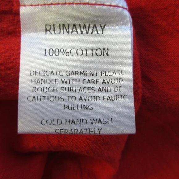 RNWY Runaway Remy Maxi Tank Dress XXL Orange Cotton Tiered Tie Boho Summer 510 - Picture 4 of 12